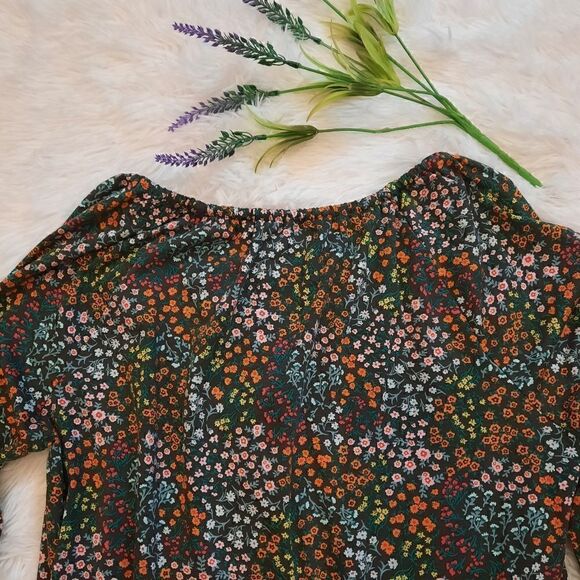 NEW Eddie Bauer Peasant Top Floral - Picture 7 of 11